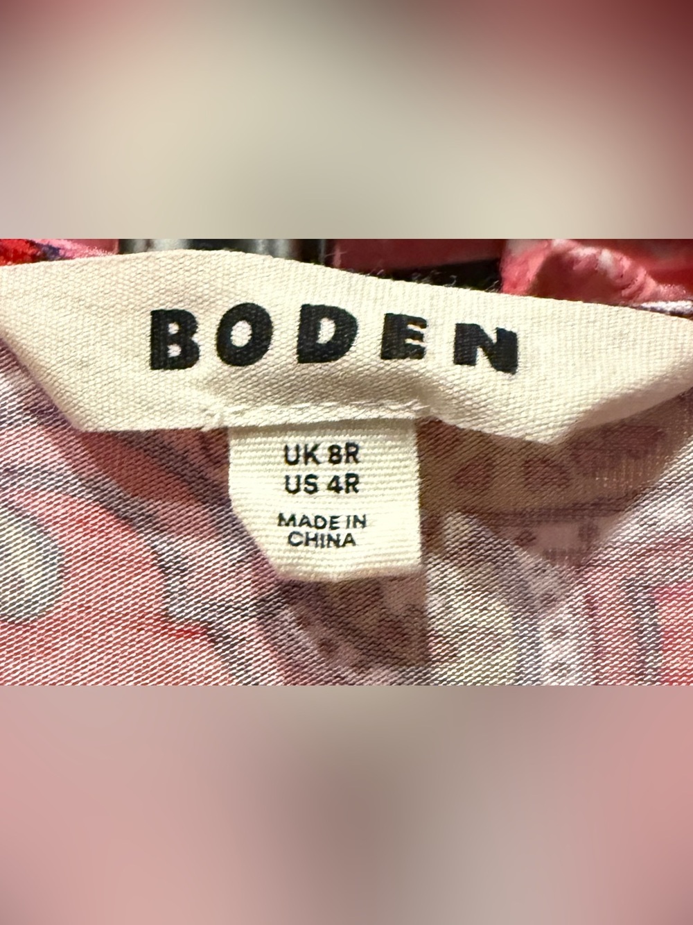 BODEN  $130 Thea Red Paisley Amaryllis Jersey Knit Midi Dress US 4R #120 - Picture 7 of 7